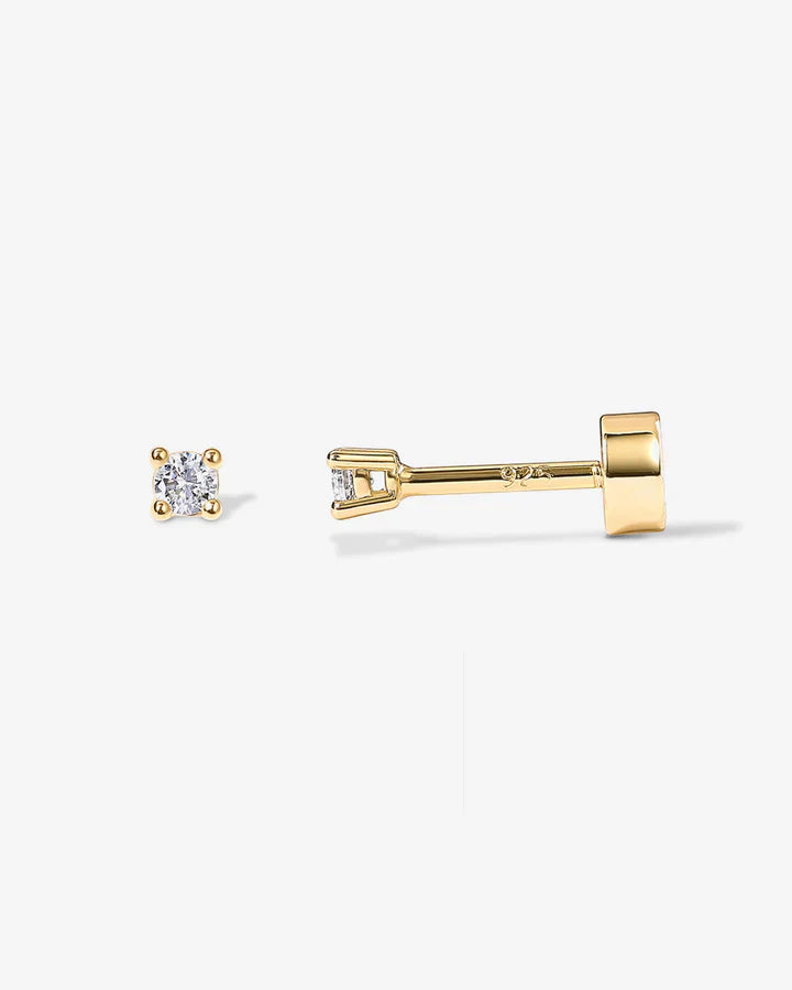Cubic Zirconia Stud Screwbacks Earrings